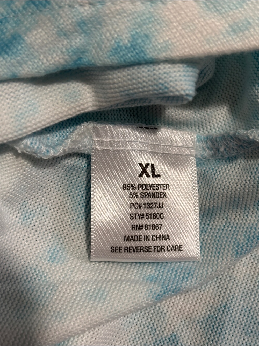KIKIT - NWT - Women's Blue Tie-Dye Long Sleeve Top & Shorts Pajama Set (size XL) - Picture 12 of 12